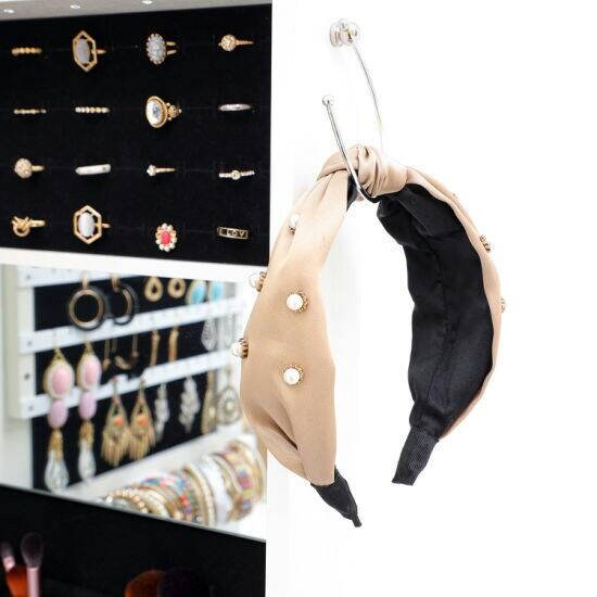 Moda simple joyería almacenamiento espejo gabinete con luces | Etsy