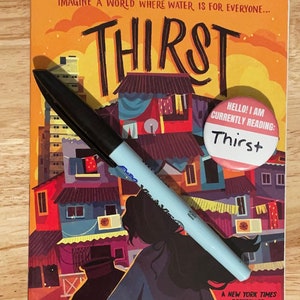 Currently Reading Button with a Wet-Erase Marker