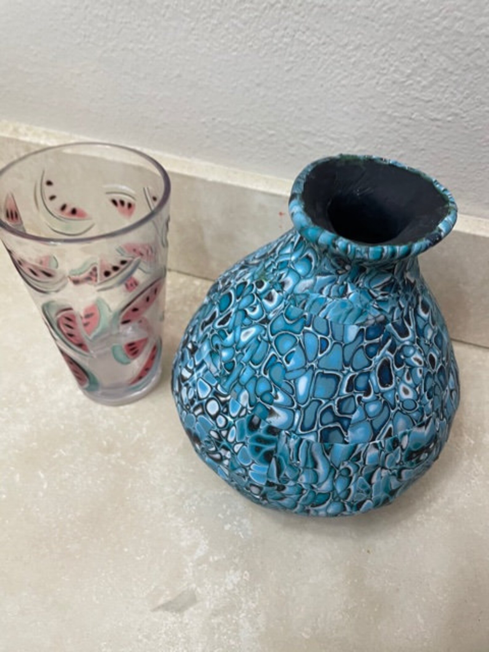 Handmade polymer clay vase Etsy