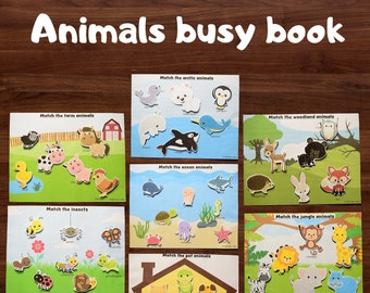 Animal Busy Book - Etsy Animal Busy Book - Etsy