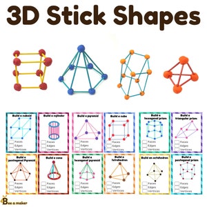 STEM-taakkaarten in 3D-vorm voor drukke tassen, kleuterschool, autisme, thuisschool, montessori-activiteit