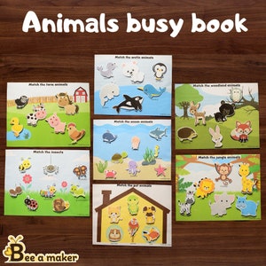 Animals busy book (Habitats, homes, babies, alphabets, names)