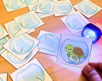 Ocean Animals Flashlight Matching Activity Printable | Ocean-Themed Learning Game | Preschool & Kindergarten activity