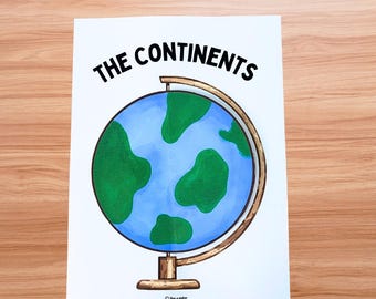 Continents of the World 3D Globe Craft | Geography Printable Activity | Homeschool & Classroom Resource