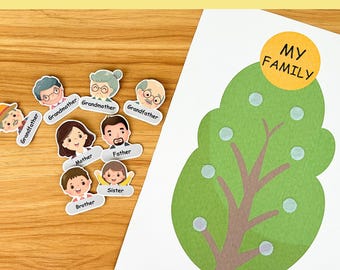Asian Family Tree Busy Book Printable Activity, My Family Tree for Kids ...