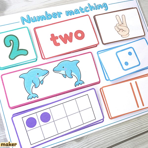 Counting practice numbers 1-10 printable for busy book, homeschool, preschool, Montessori learning binder page
