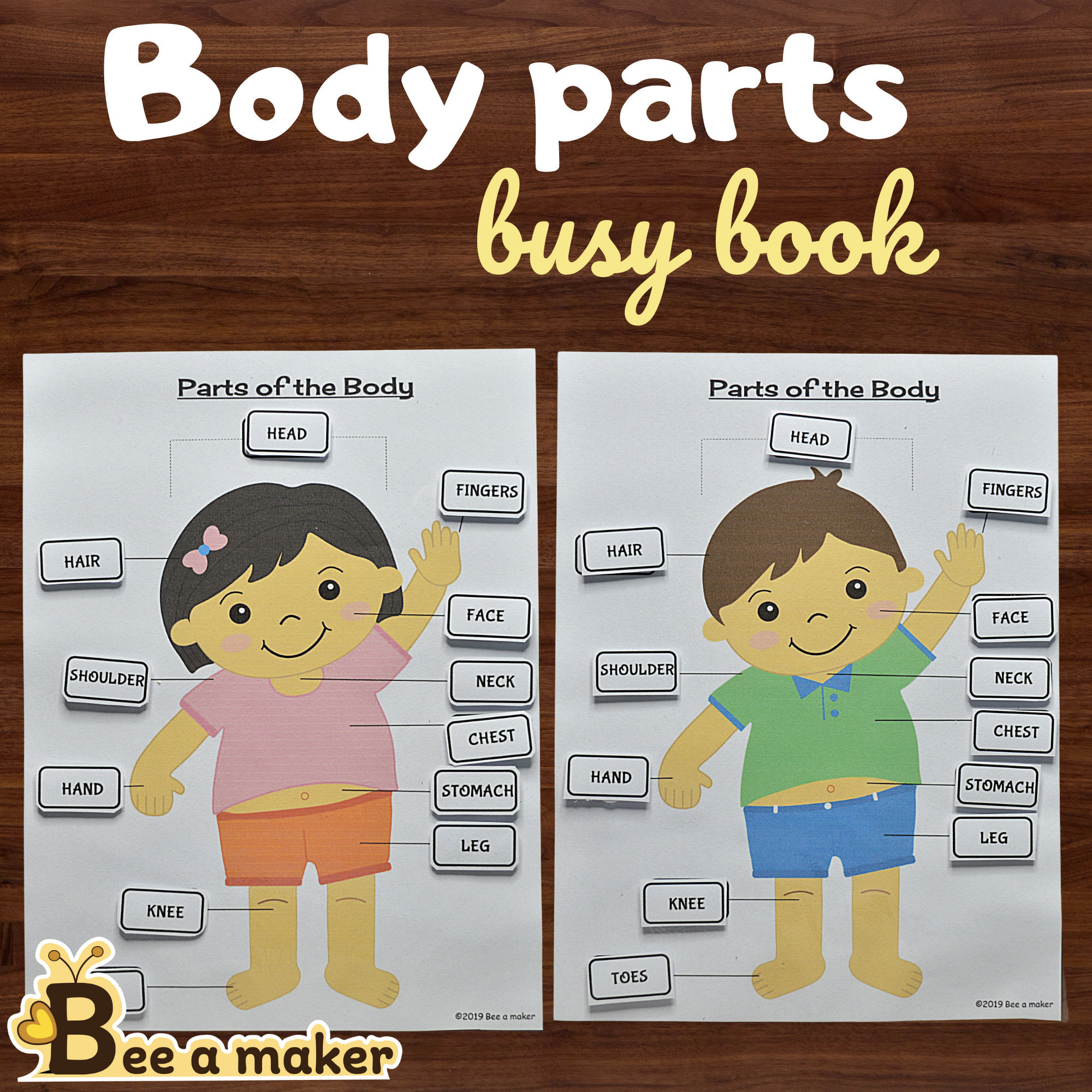 Body Parts Busy Book Etsy