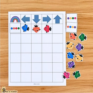 Fish Color Code Pattern Activity for Toddlers, Homeschool and Preschool ...