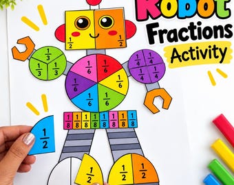 Robot Fractions Activity – Fun Math Printable