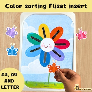 Color sorting flisat insert, trofast insert for toddlers