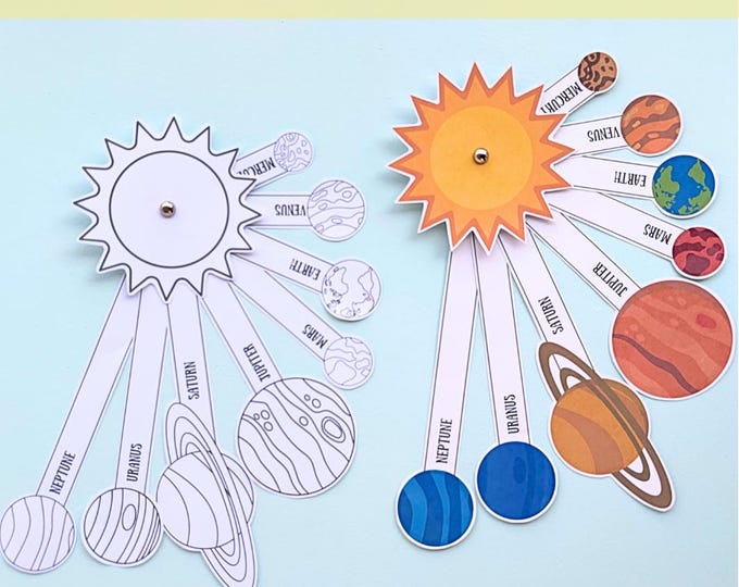 Solar System Spinner Craft | Educational DIY Kit for Kids | Moveable Planet Wheel | STEM Learning Activity