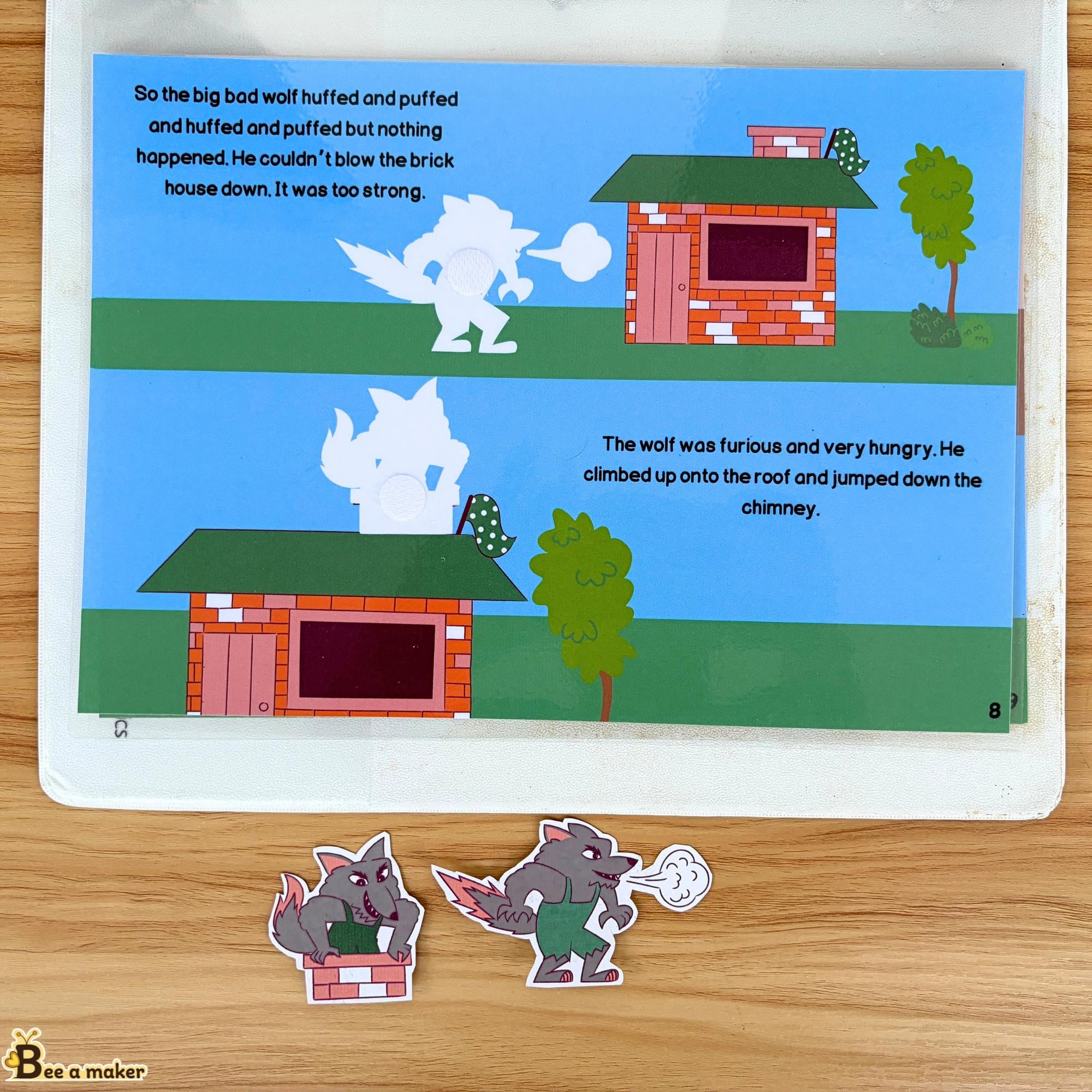 Three Little Pigs Bedtime Story Interactive Busy Book for Toddlers - Etsy
