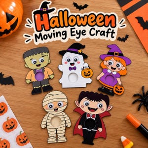 Halloween-pysselaktivitet med rörliga ögon