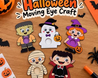 Moving Eyes Halloween Craft Activity