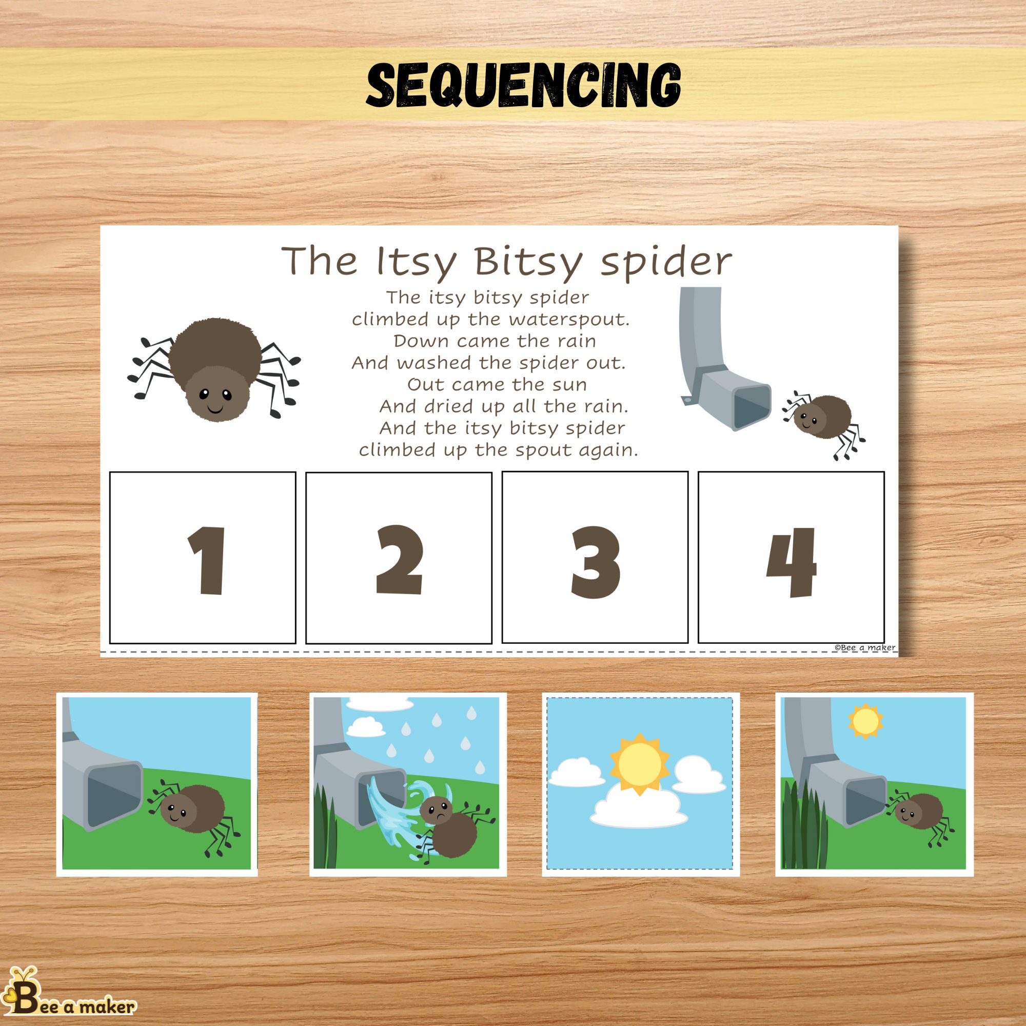 Itsy Bitsy Spider Busy Book, Sequencing and Poster - Etsy itsy-bitsy-spider-busy-book-sequencing-and-poster-etsy