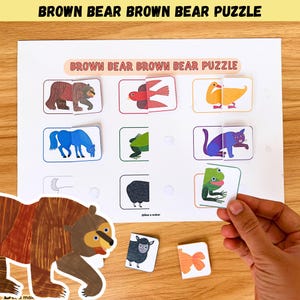 Brown bear brown bear puzzle activity, inspired from Eric Carle