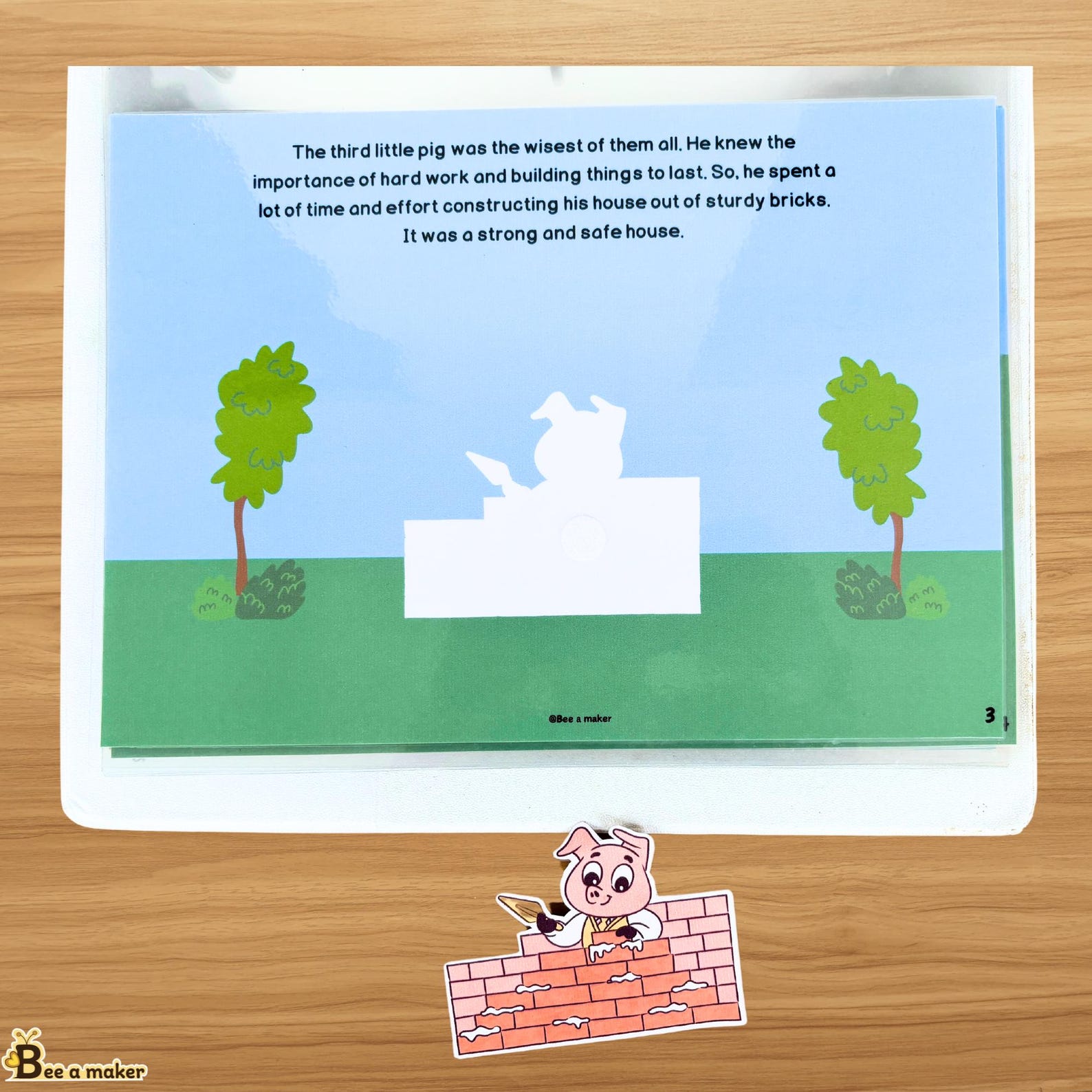 Three Little Pigs Bedtime Story Interactive Busy Book for Toddlers - Etsy