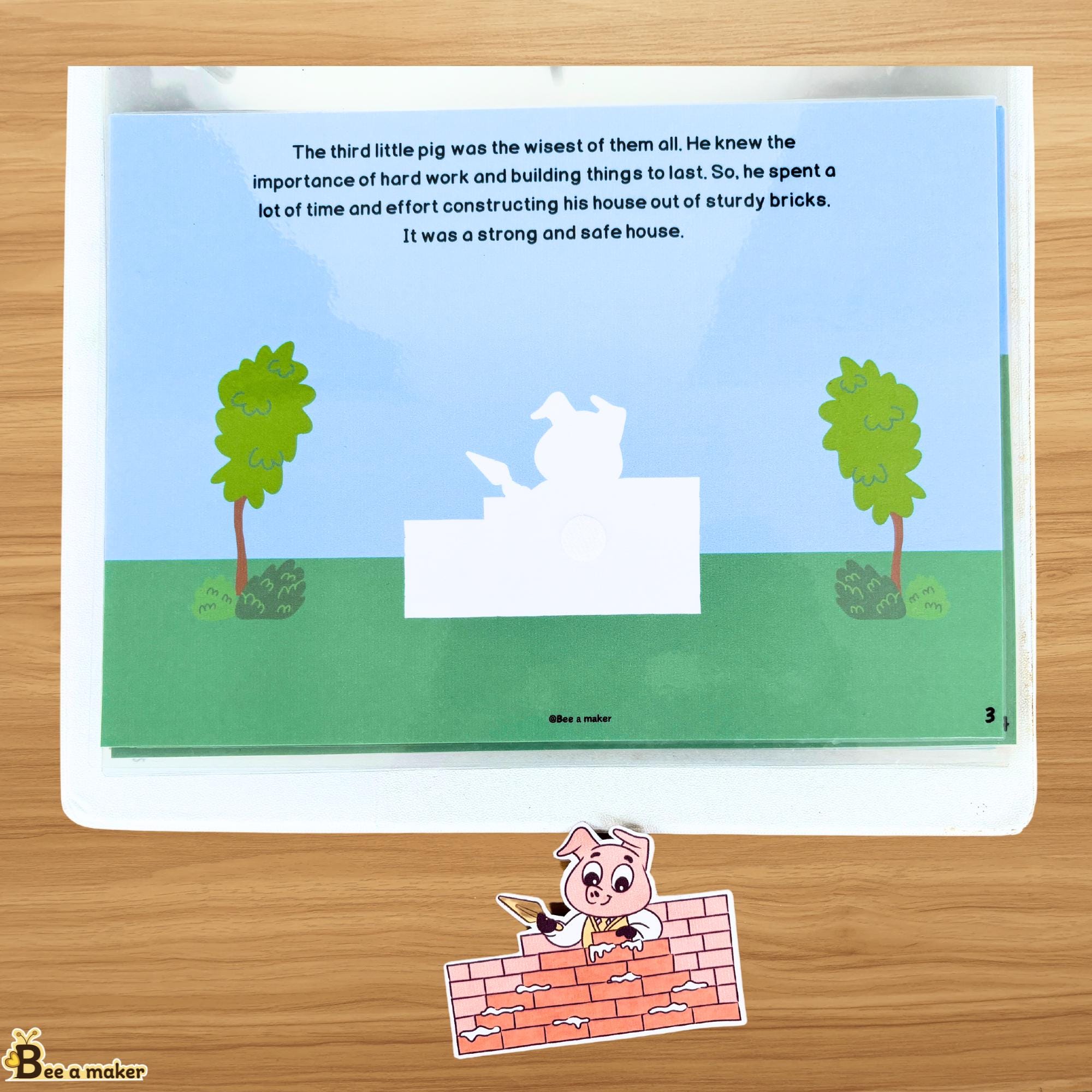 Three Little Pigs Bedtime Story Interactive Busy Book for Toddlers - Etsy