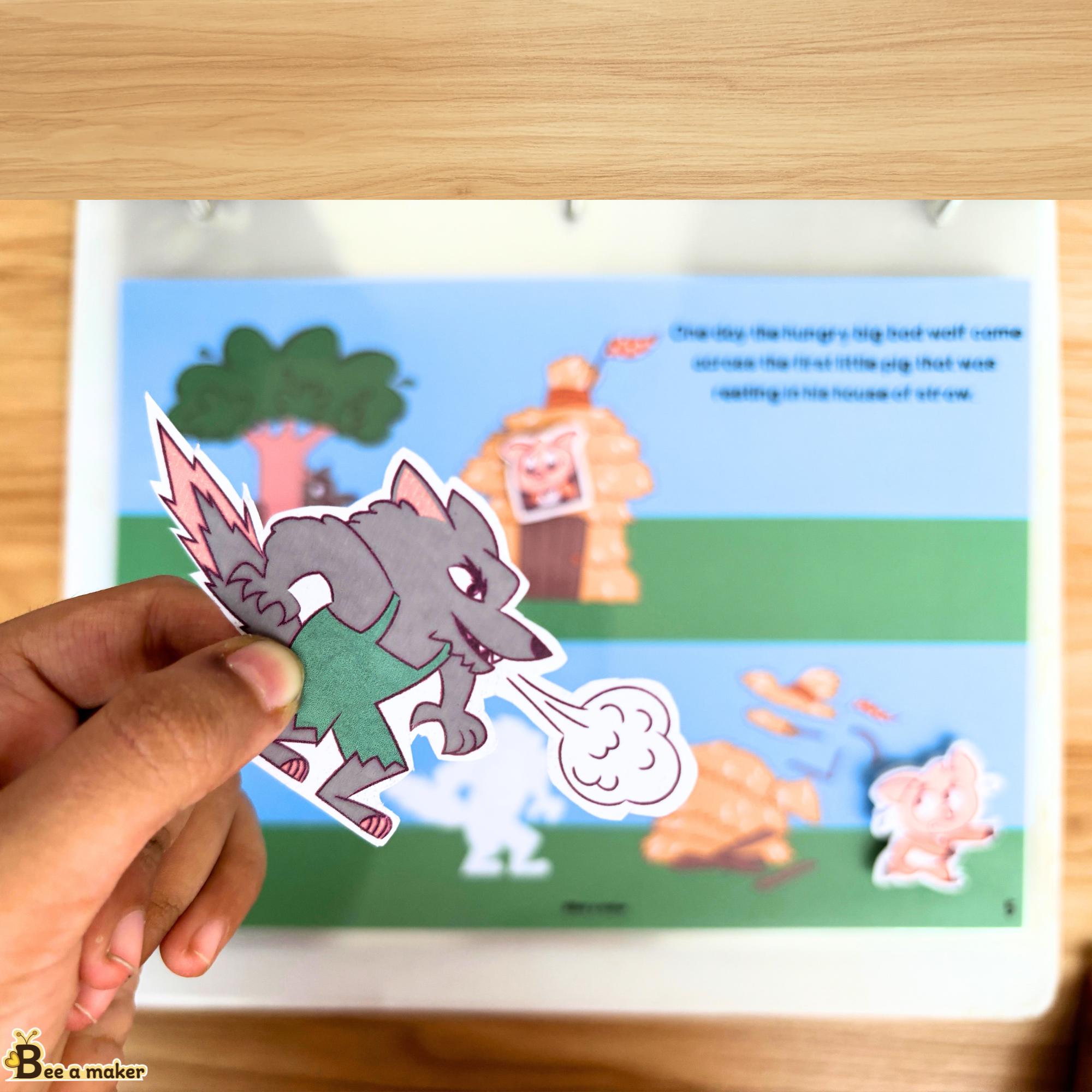 Three Little Pigs Bedtime Story Interactive Busy Book for Toddlers - Etsy