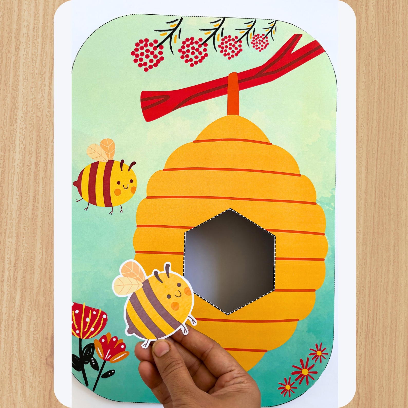 Beehive - Bees Counting Flisat Insert Activity, Trofast Insert - Etsy