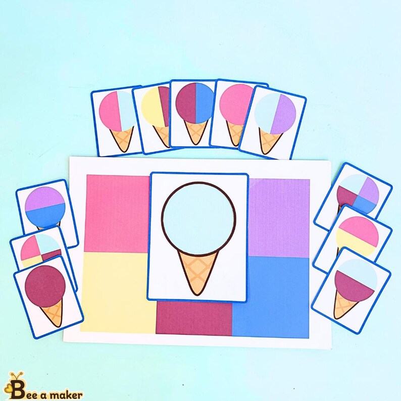 Ice Cream Color Matching Activity | Printable Toddler Learning Game ...