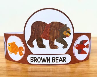 Brown Bear theme Hat by Eric Carle, craft activity for preschool