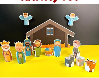 Christmas nativity set and fingure puppet