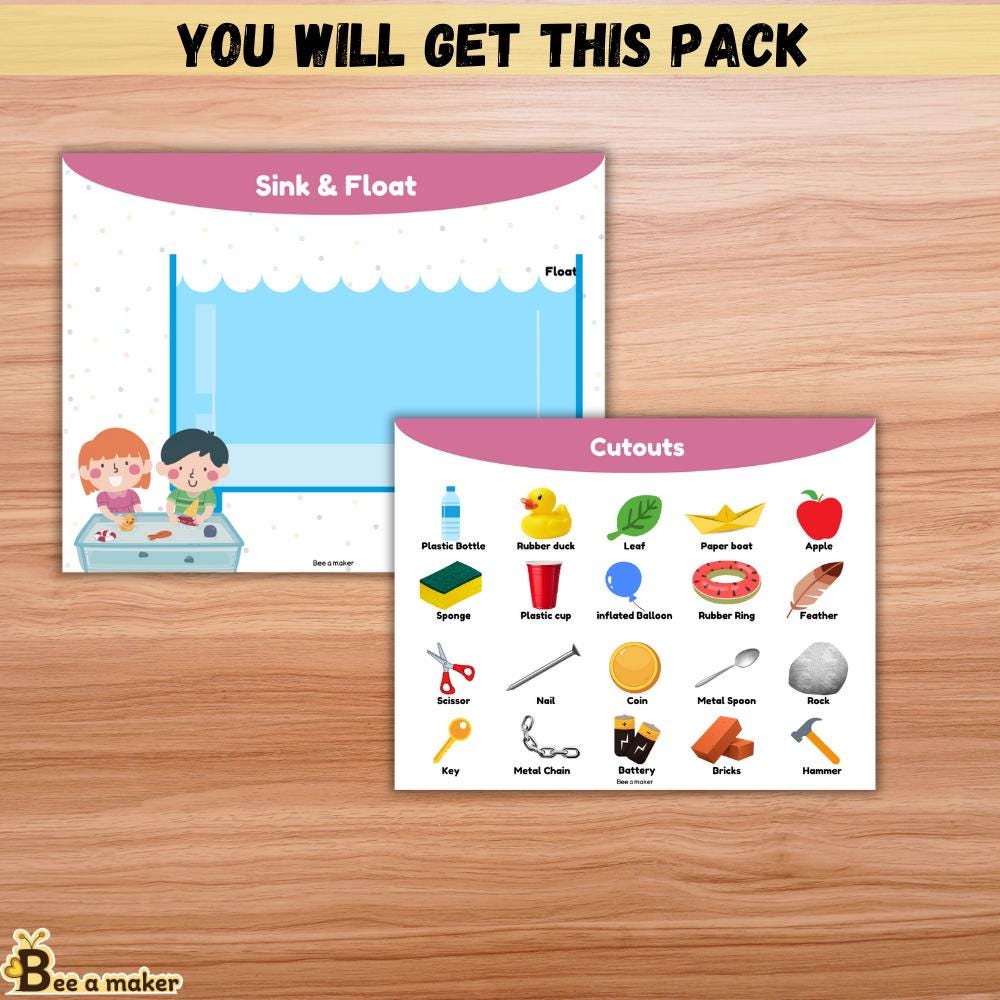 Sink or Float Activity | Busy Book Science Printable | Preschool STEM ...