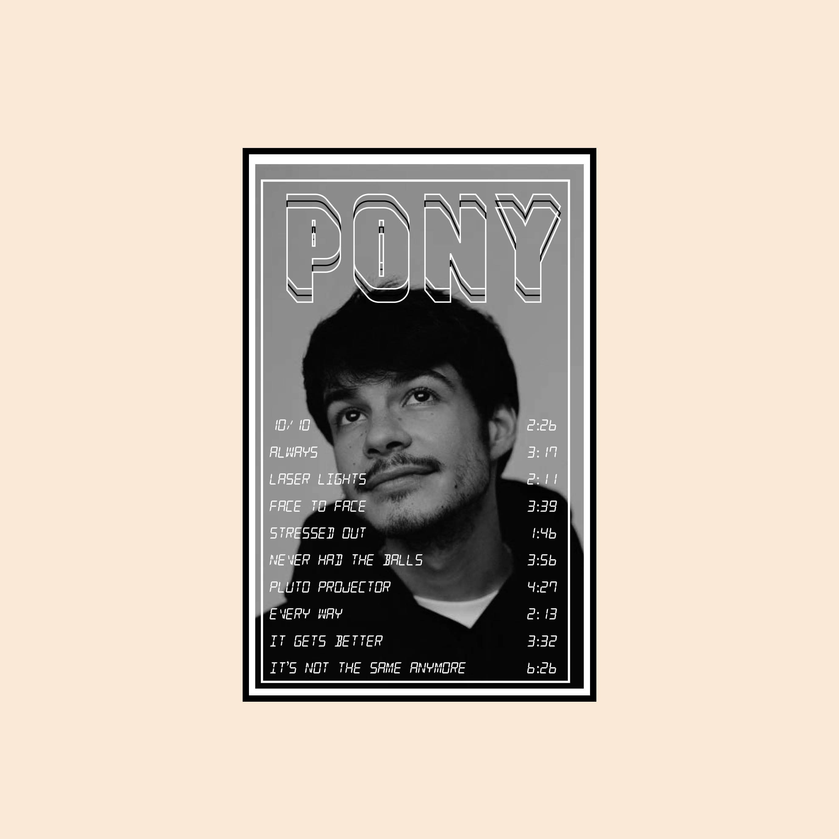 Pony Rex Orange County 11x17 Digital Tracklist Poster Etsy