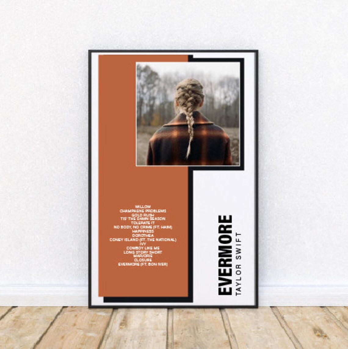 Evermore Taylor Swift Minimal Tracklist 11X17 Poster DIGITAL | Etsy