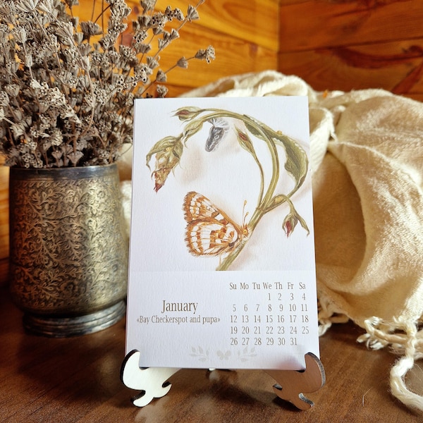 2025 Desk Calendar 4x6 Etsy