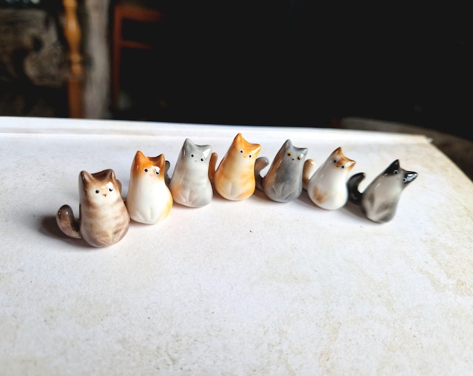 Custom Adorable Cat Figurine: Personalized miniature cat figurines from photo