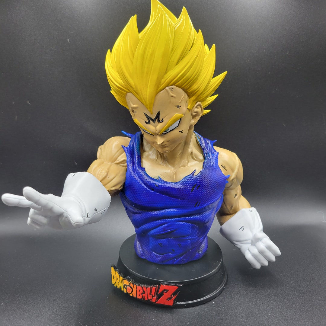 Majin Vegeta Statue Dragon Ball Z Super Saiyan 3D Printed Anime Figure