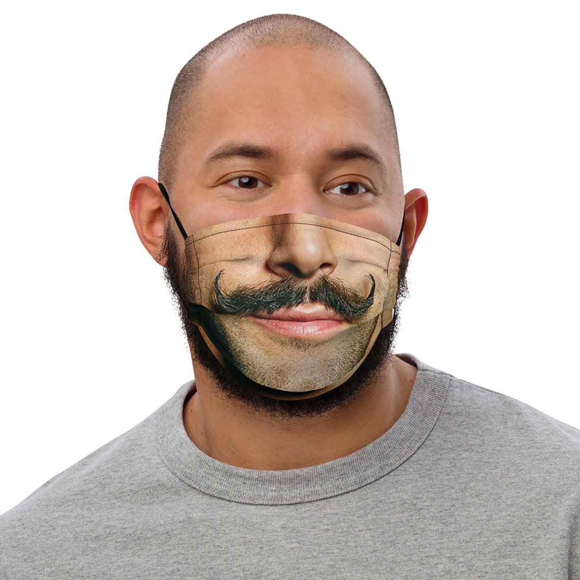 Funny Face Mask Bandit Crazy Premium Face Mask Handlebar Etsy