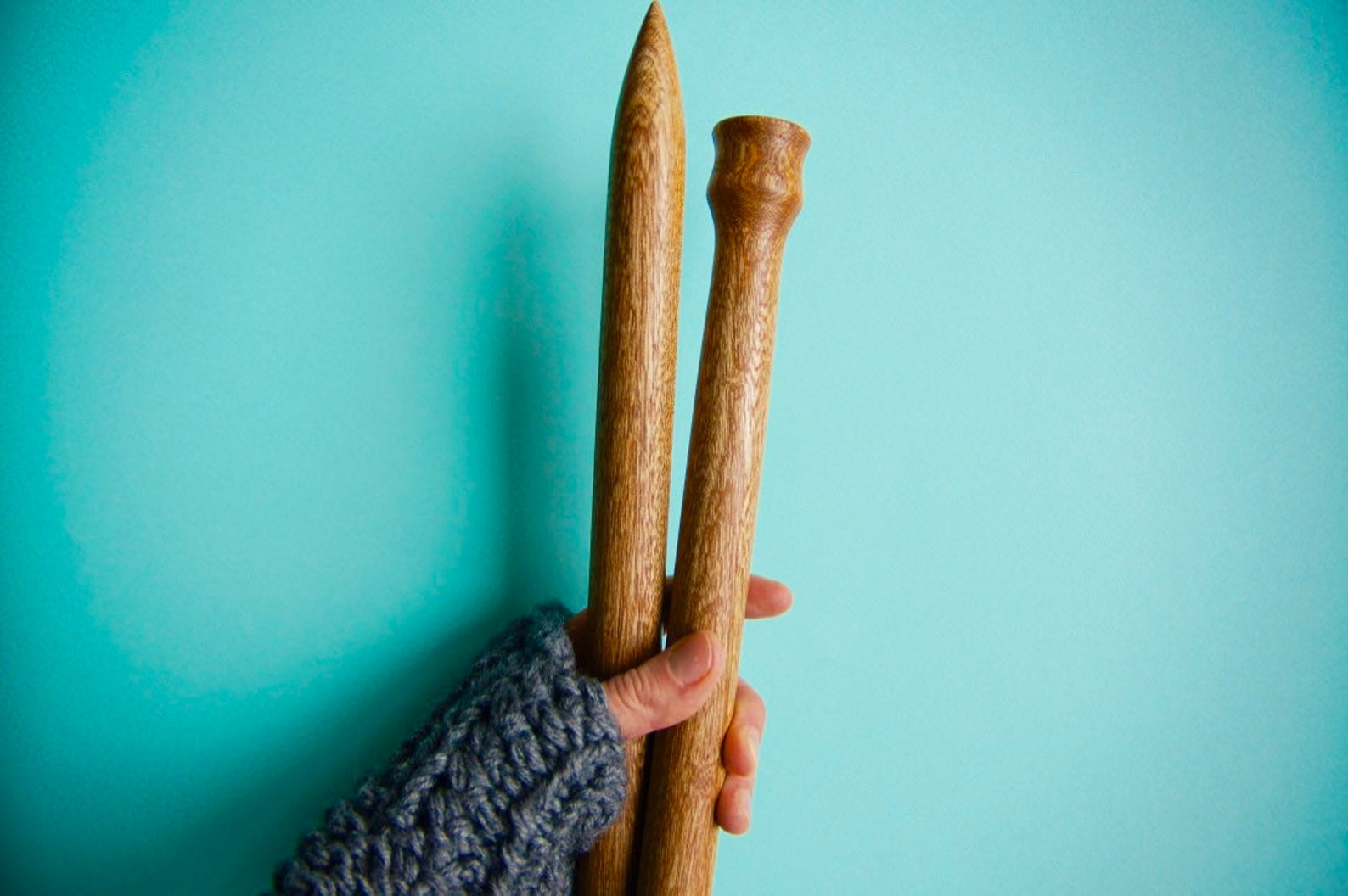 20 mm knitting Needles wooden knitting needles giant Etsy