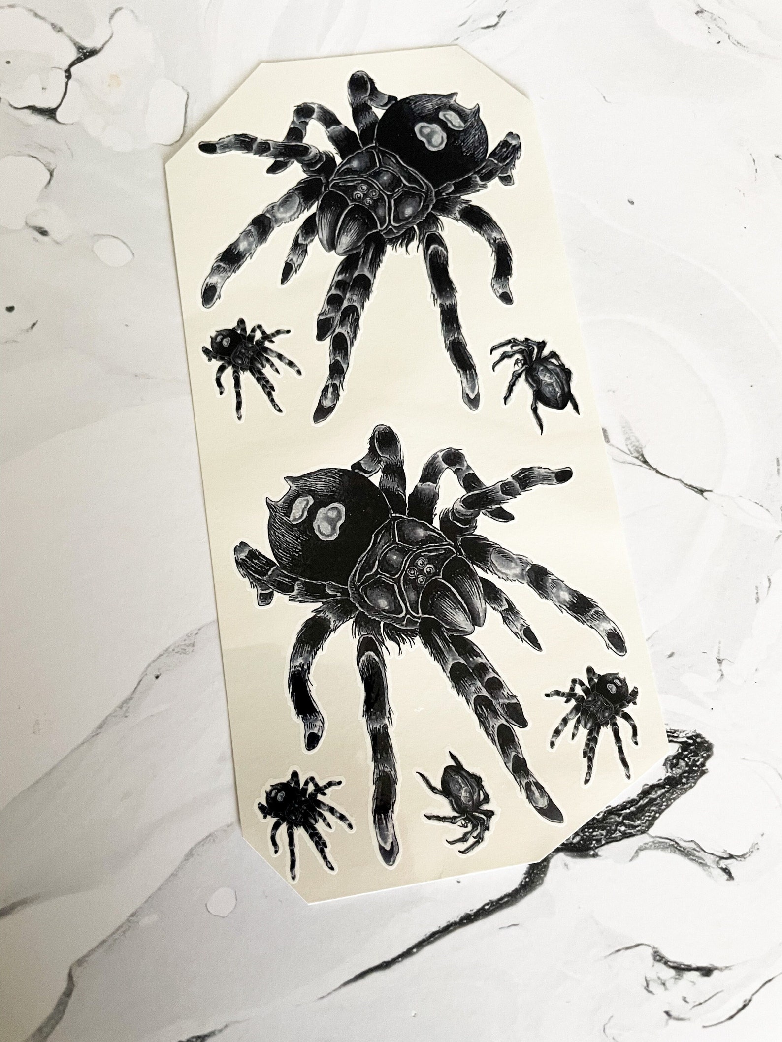 Spider Temporary Tattoo Set Etsy