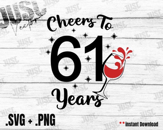 Proost Op 61 Jaar Svg 61E Verjaardag Svg Geschenken Voor - Etsy Nederland