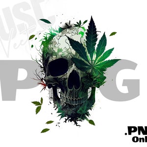 Weed Skull Png, Cannabis Png, Marjuana Png, Weed Leaf Png, Skull With ...
