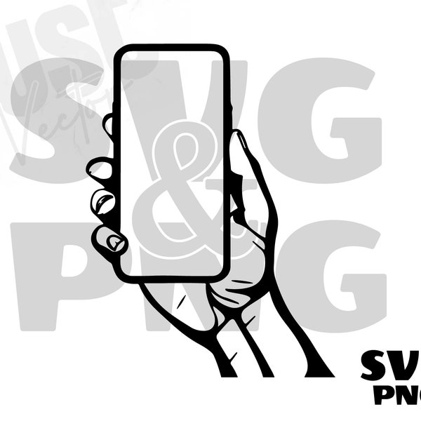 hand holding phone svg, Hand Holding Mobile Phone Svg, Cell Phone Silhouette,Smartphone svg, Mobile Phone svg, Digital Download