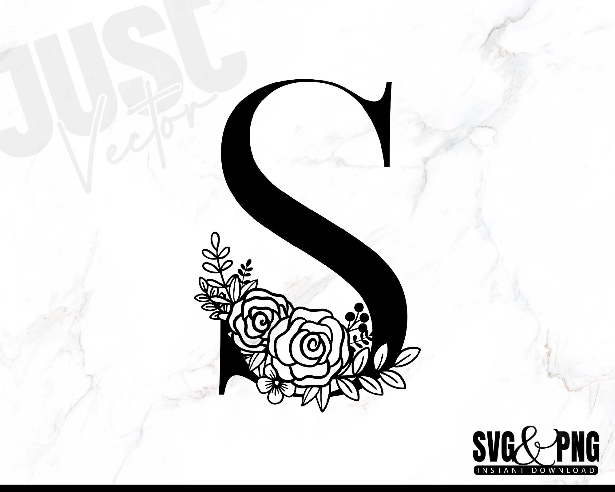Capital Letter S Alphabet Svg and Png Sublimation Nature - Etsy Singapore