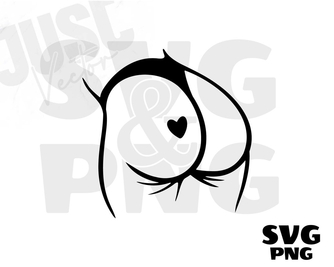 Booty Svg, Thick Booty With Heart, Naughty Sexy Svg, Svg and Png File