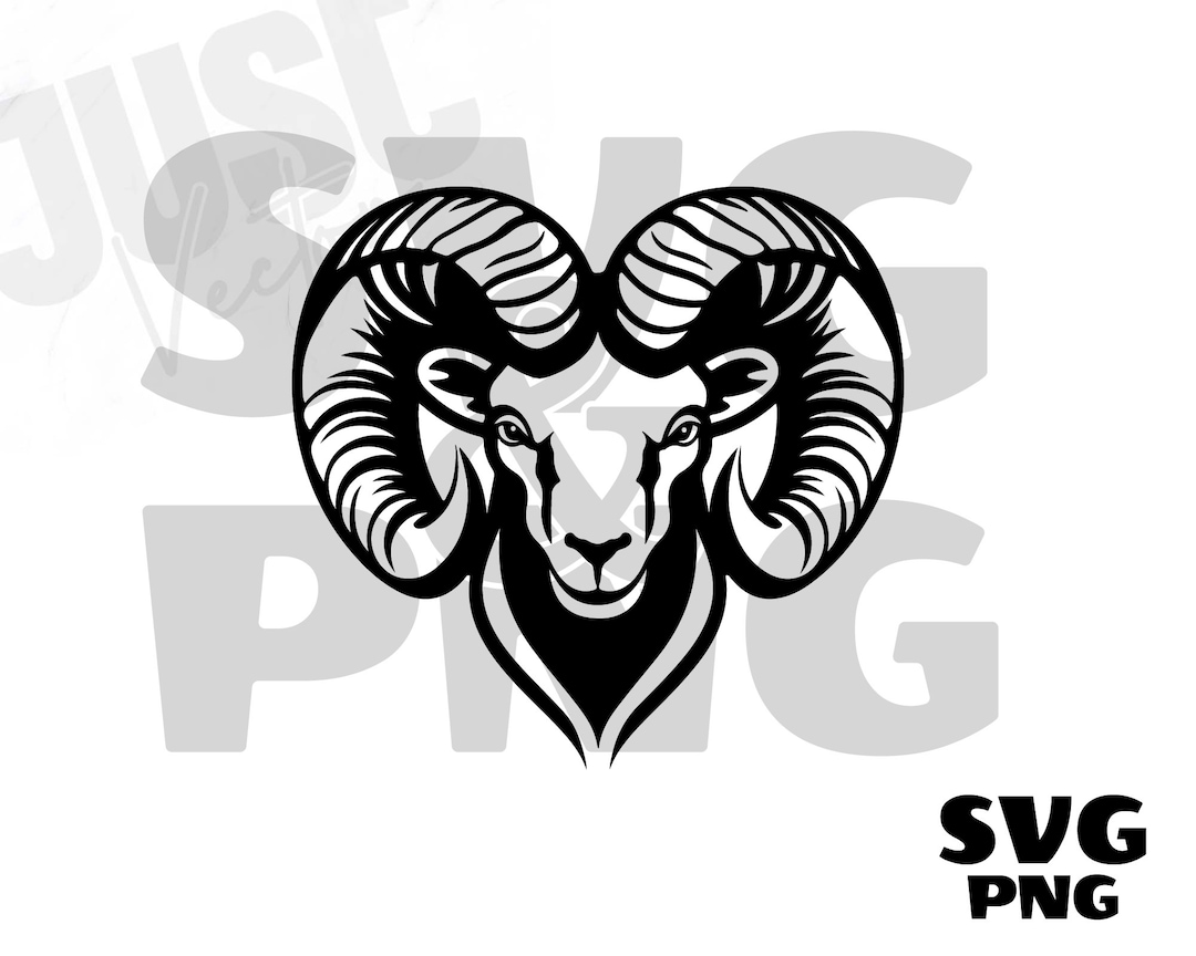 Ram Svg, Ram Face Svg, Ram Head Svg, Ram Silhouette, Ram Mascot Svg ...