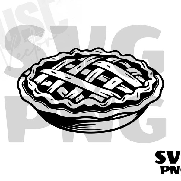 pie SVG, pie PNG, pie Clipart, pie Silhouette, pie cut file, pie food Svg, Pie Baking Dessert, Bakery Food, Instant Digital Download