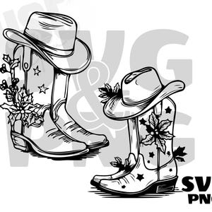 Cowboy Boots svg, Cowgirl Boots svg, Western Boots svg, Western Svg, Cowboy SVG, Cowboy Boot Silhouette, Cowboy Clipart, Instant Download