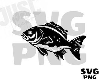 Fish svg, Fish Clipart, Fish Silhouette, Fish cut file, Fish png, fishing, marine, Sea life Cricut, Instant Digital Download