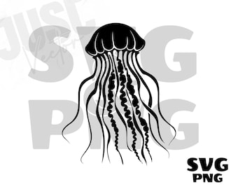 Jellyfish SVG,  jellyfish cut file, Jellyfish clipart, Jellyfish png, jellyfish silhouette, Jelly Fish Clipart, Digital Download