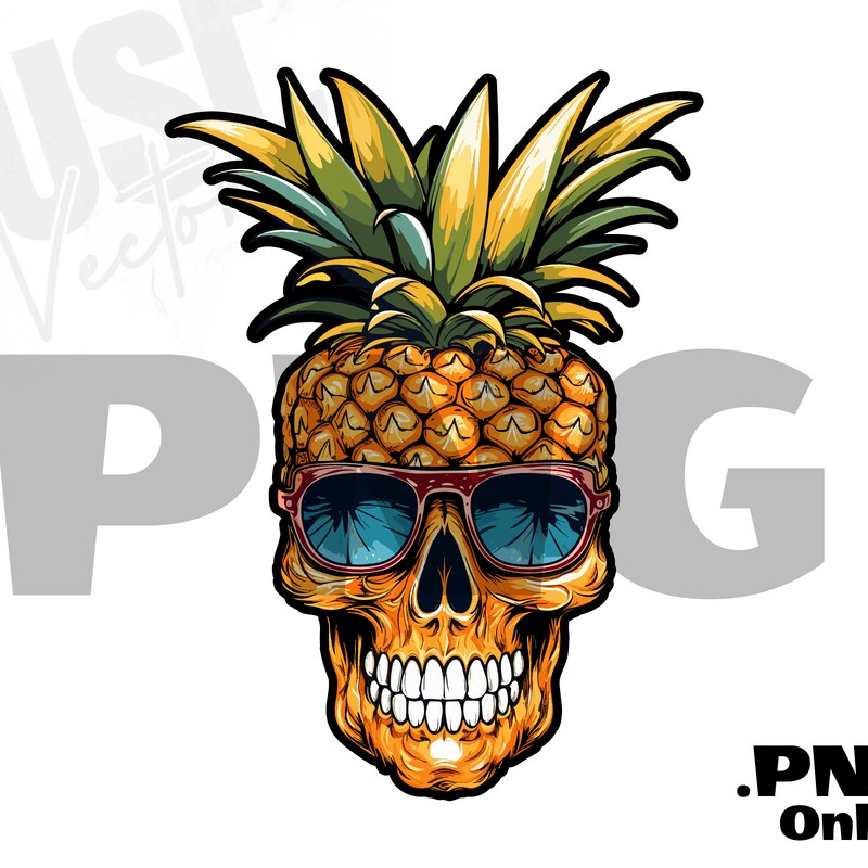 Skull Pineapple Canvas Print
