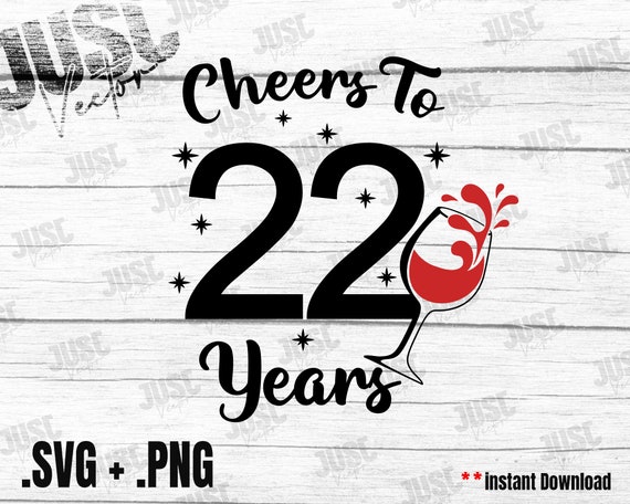 Proost Op 22 Jaar Svg 22E Verjaardag Svg Geschenken Voor - Etsy Nederland