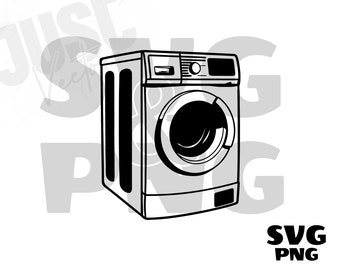 Lavadora Svg, Lavadora Svg, Lavandería Svg, Lavadora clipart, Lavadora Silueta, Descarga Digital