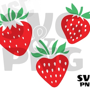 Strawberry Svg, Strawberry Clipart, Strawberry Cutting File, Fruit Svg, Cutting Files, Silhouette Files, instant download